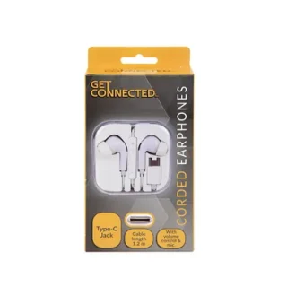 Corded Earphones with Mic, Type C Jack