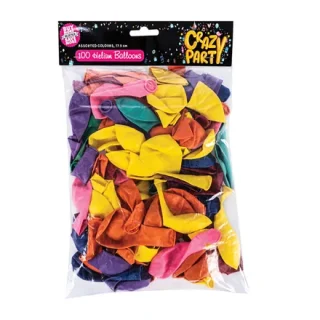 Assorted Colour Balloons, 100-pack