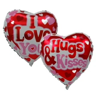 Valentine Balloon, Air Filled with Stic