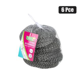 Pot Scourers 6-Piece Galvanised Metal Set