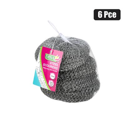 Pot Scourers 6-Piece Galvanised Metal Set