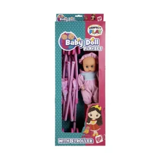 Baby Doll, 25cm, with Stroller